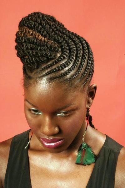 African American Braided Updo Style Pertaining To 2018 African Braid Updo Hairstyles (View 11 of 15)