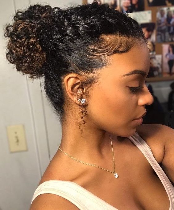 African American Natural Hairstyles For Medium Length Hair For Most Popular Updo Hairstyles For Natural Hair African American (Photo 9 of 15)