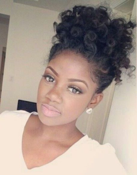 Beautiful Hairstyle For Black Women – Hairzstyle : Hairzstyle In Most Popular Curly Updos For Black Hair (View 2 of 15)