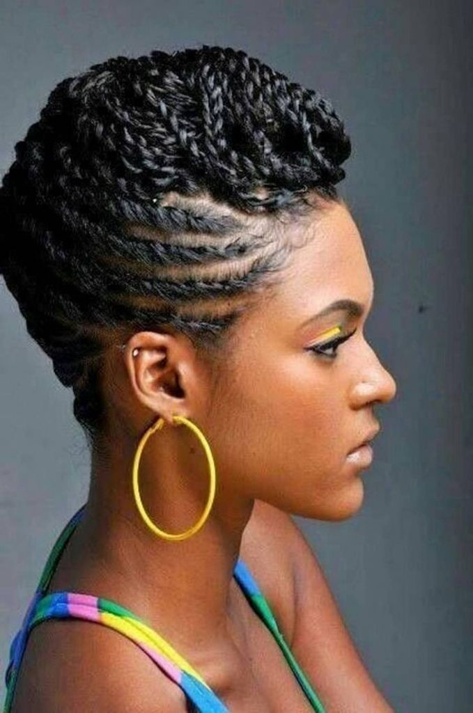 Black Hair Twist Updo Hairstyles Flat Twists On Relaxed Hair Hair With Newest Flat Twist Updo Hairstyles (Photo 14 of 15)