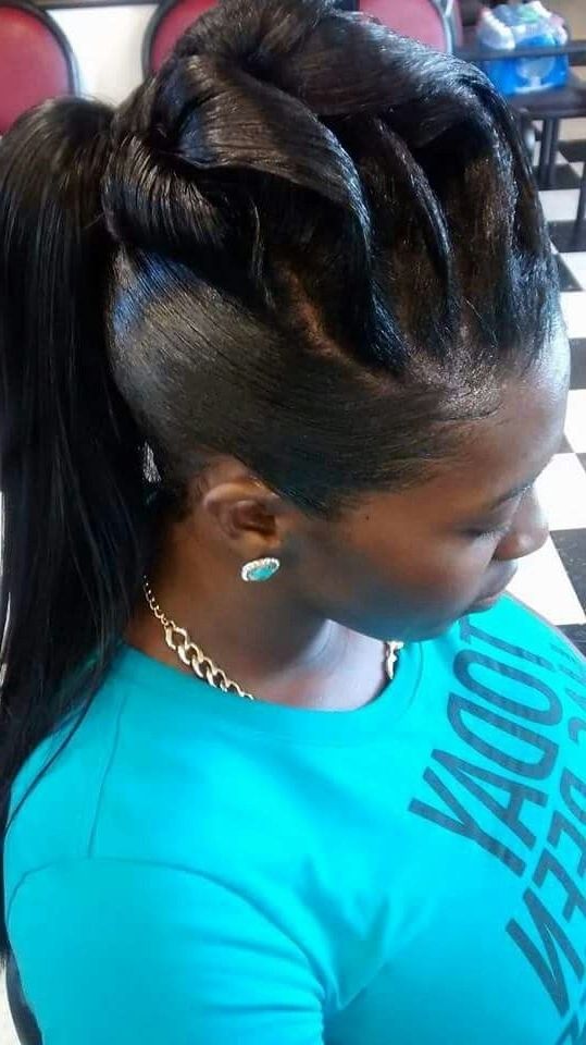 Black Ponytail Updo Hairstyles Lovely Best 25 Black Ponytail With Regard To Best And Newest Black Ponytail Updo Hairstyles (View 10 of 15)