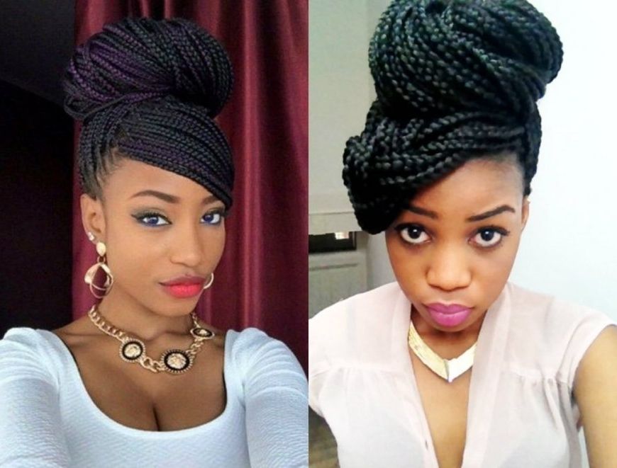 Box Braids Updo Hairstyles – Braiding Hairstyle Pictures | Latest With Most Current Box Braids Updo Hairstyles (Photo 11 of 15)