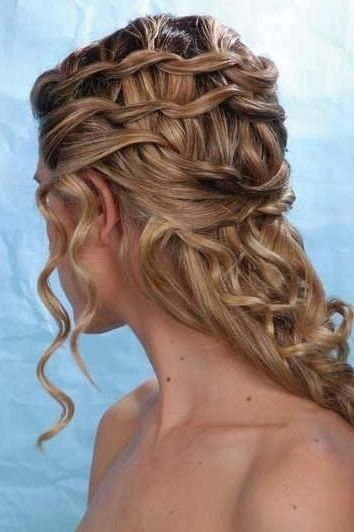 Braided Updo Hairstyles | Cute Chain Link Braided Half Updo Regarding Most Popular Spiral Curl Updo Hairstyles (View 13 of 15)