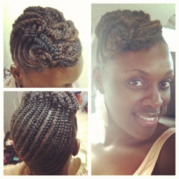 Braiding Styles For Natural Hair Kurlee Belle Braided Updo In Most Popular Scalp Braids Updo Hairstyles (View 15 of 15)