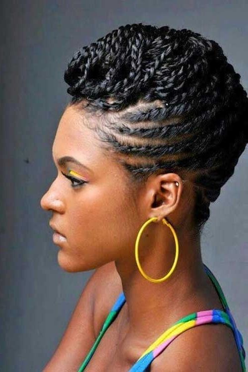 Braids For Black Women With Short Hair | Short Hairstyles 2017 Intended For Best And Newest African Hair Braiding Updo Hairstyles (Photo 9 of 15)