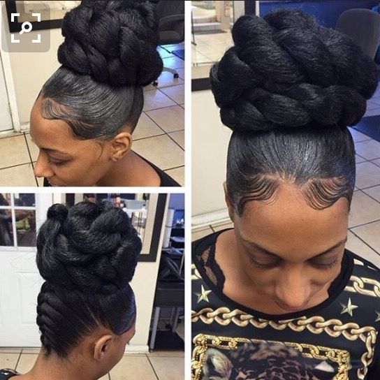 Bun #updo #weave | Weave Updos | Pinterest | Bun Updo, Updo And Hair Within Most Popular Updo Hairstyles With Weave (View 2 of 15)