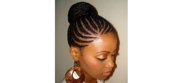 Cornrows Braided Into A High Bun – Google Search | Hair | Pinterest Regarding Best And Newest Scalp Braids Updo Hairstyles (View 4 of 15)