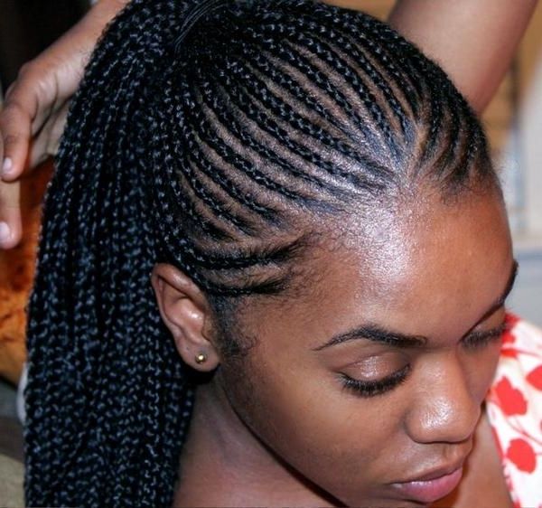 Cornrows Into A Ponytail | Related To Cornrow Ponytail With Hair With Recent Cornrow Updo Ponytail Hairstyles (Photo 12 of 15)