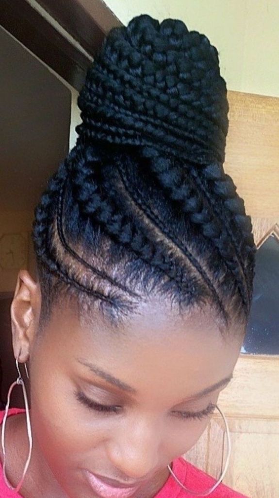 Cornrows Updo African Braids Updo Hairstyles 1000 Ideas About Intended For Most Popular African Cornrows Updo Hairstyles (Photo 13 of 15)