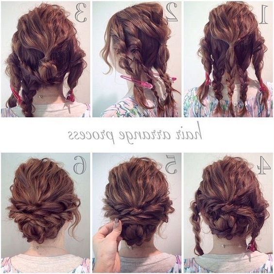 Curly Hair. I Love Pinterest It Is Amazing It Has So Many Different Inside Most Recent Wavy Hair Updo Hairstyles (Photo 6 of 15)