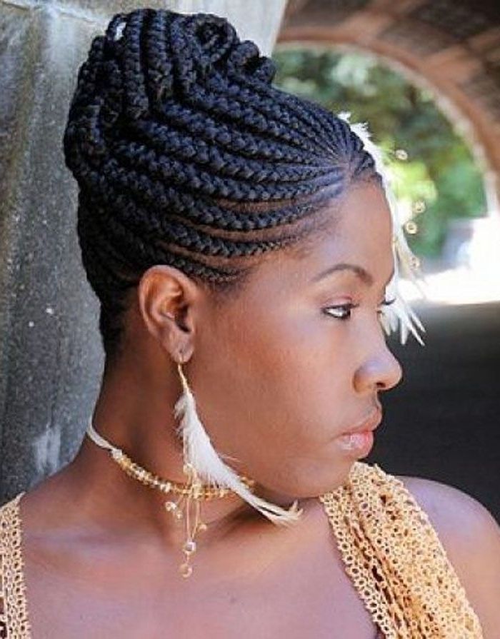 Cute Braided Updo Hairstyles For African American 2017 – African Intended For Latest African American Updo Braided Hairstyles (View 4 of 15)
