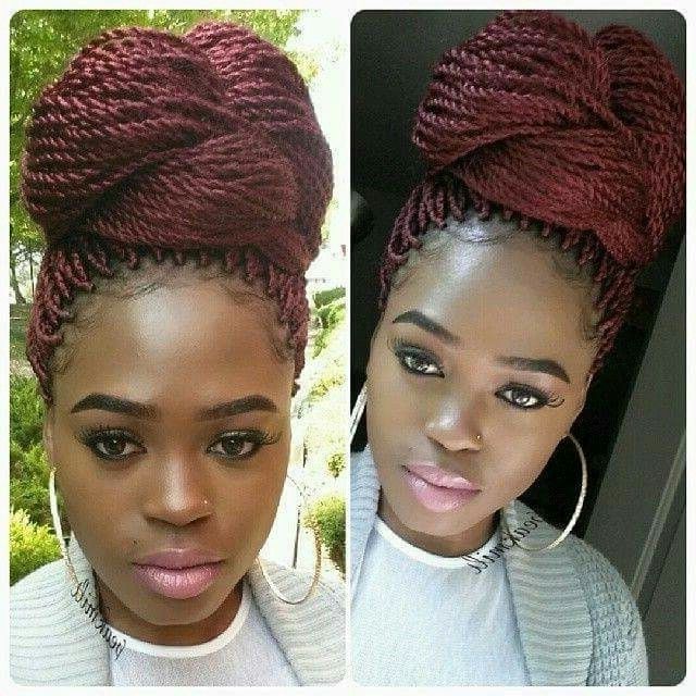 Cute Updo | Hair Dos | Pinterest | Updo And Hair Dos With Best And Newest Senegalese Twist Styles Updo Hairstyles (View 12 of 15)