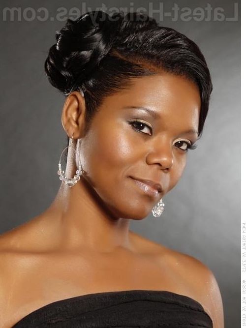 Daily Hairstyles For African American Hair Bun Hairstyle Rosette Intended For Latest Braided Bun Updo African American Hairstyles (Photo 10 of 15)