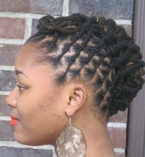 Dreadlocks Updo Hairstyles For Women Twisted Loc Updo Black Women Intended For Recent Loc Updo Hairstyles (View 13 of 15)