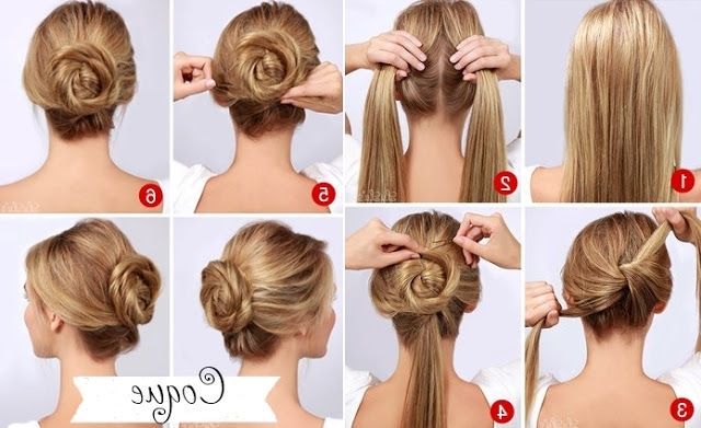 Easy Quick Twisted Bun Hairstyle Pictures, Photos, And Images For Intended For Recent Quick Twist Updo Hairstyles (Photo 5 of 15)