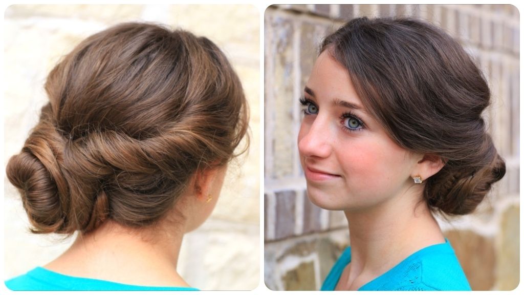 Easy Twist Updo | Prom Hairstyles | Cute Girls Hairstyles For Current Cute Girls Updo Hairstyles (Photo 1 of 15)