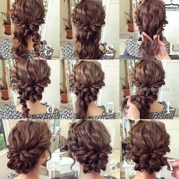 Easy Updo For Curly Hair. Wedding Hair. Prom Hair…. Easy Updo For Pertaining To Most Current Long Hair Easy Updo Hairstyles (Photo 3 of 15)