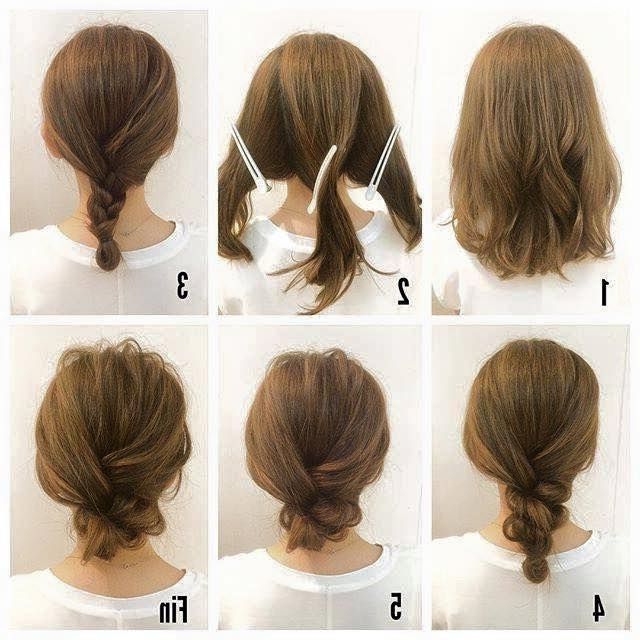 Exclusive Most Inspiring Easy Updo Hairstyles Fort Short Hairs Intended For Most Recently Easy Updos For Thick Medium Length Hair (Photo 12 of 15)