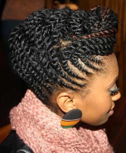 Flat Twist Updo Hairstyles For Black Women | Flat Twist Updo Throughout Current African American Flat Twist Updo Hairstyles (Photo 14 of 15)