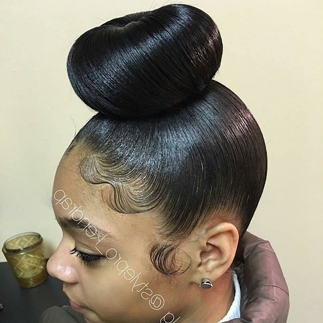 For More Bomb Barbie Pins Follow Ya Girl? @fleektierra With Regard To Most Up To Date Black Ponytail Updo Hairstyles (View 15 of 15)