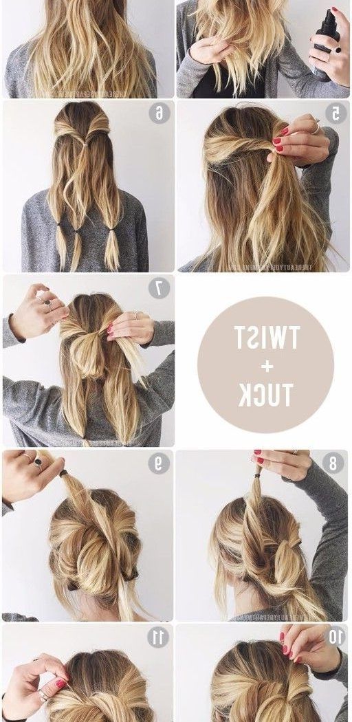 Hairstyle Tutorials For Your Next Imposing Diy Updos Medium Hair Regarding Most Recent Easy Updo Hairstyles For Medium Length Hair (Photo 11 of 15)