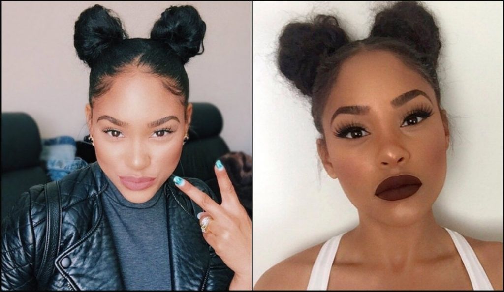 Hairstyles ~ Black Women Double Bun Hairstyles For Naughty Girl Look Intended For Most Up To Date Black Girl Updo Hairstyles (Photo 9 of 15)