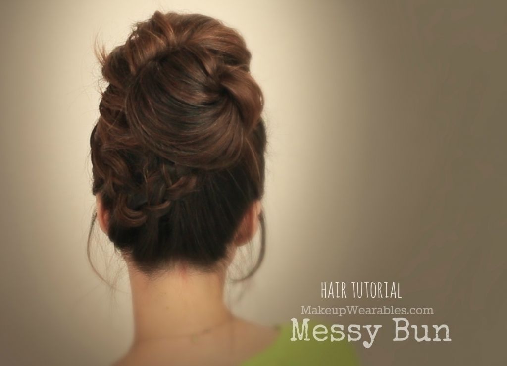 Hairstyles For Long Hair Updos For Everyday Cute Messy Bun Quick Pertaining To Recent Quick Messy Bun Updo Hairstyles (View 12 of 15)