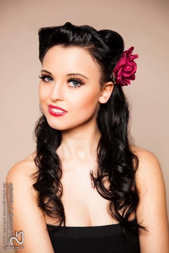 Hairstyles To Do For Vintage Pin Up Hairstyles For Long Hair Best Intended For Most Current 50s Updo Hairstyles For Long Hair (Photo 13 of 15)