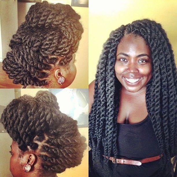 Havana Twists.like How Big The Twists Are. | Hair Throughout Most Recent Jumbo Twist Updo Hairstyles (Photo 4 of 15)