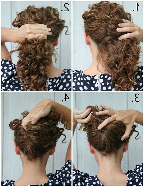 Kristina J. Diy Ideas | Diy Style: 5 Steps To An Easy Summer Updo Pertaining To 2018 Diy Updos For Curly Hair (Photo 14 of 15)