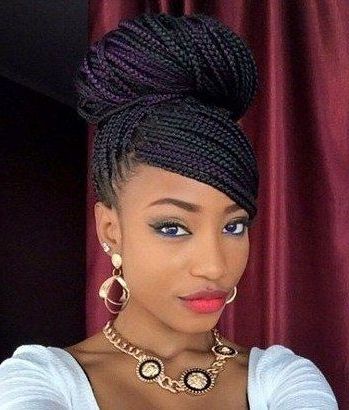 Lisa Farrell | Box Braids Hairstyles, Braid Hairstyles And Box Pertaining To Best And Newest Box Braids Updo Hairstyles (Photo 10 of 15)