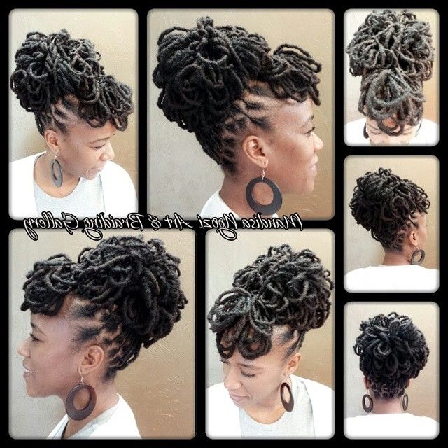 Loc Petals Updo | Dreadlock Hairstyles | Pinterest | Updo, Locs And With Regard To Newest Updo Hairstyles For Long Locs (Photo 7 of 15)