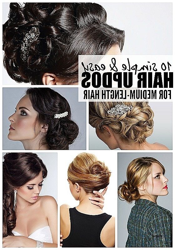 Long Hairstyles: Inspirational How To Make Updo Hairstyles For Long For 2018 Easy Updos For Thick Medium Length Hair (Photo 11 of 15)