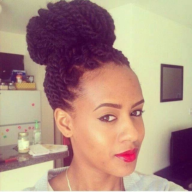 Marley Twist Updo | B R A I D S | Pinterest | Marley Twists Updo Throughout Recent Marley Twist Updo Hairstyles (View 2 of 15)