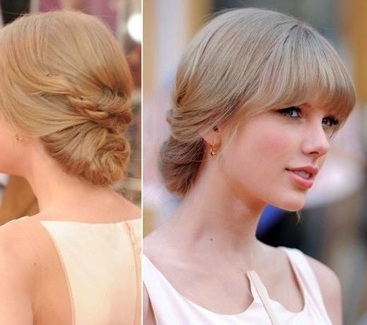 Medium Hair Updos With Bangs | Medium Hairstyles | Updo Hairstyles For Most Up To Date Updos For Medium Hair With Bangs (View 2 of 15)