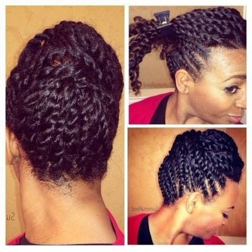 Natural Hair Twist Updo Styles The 25 Best Marley Twists Updo Ideas For Best And Newest Marley Twist Updo Hairstyles (View 13 of 15)