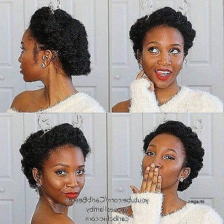 Natural Hair Updo Hairstyles For Weddings Beautiful Wedding For Most Popular Natural Hair Wedding Updo Hairstyles (Photo 6 of 15)