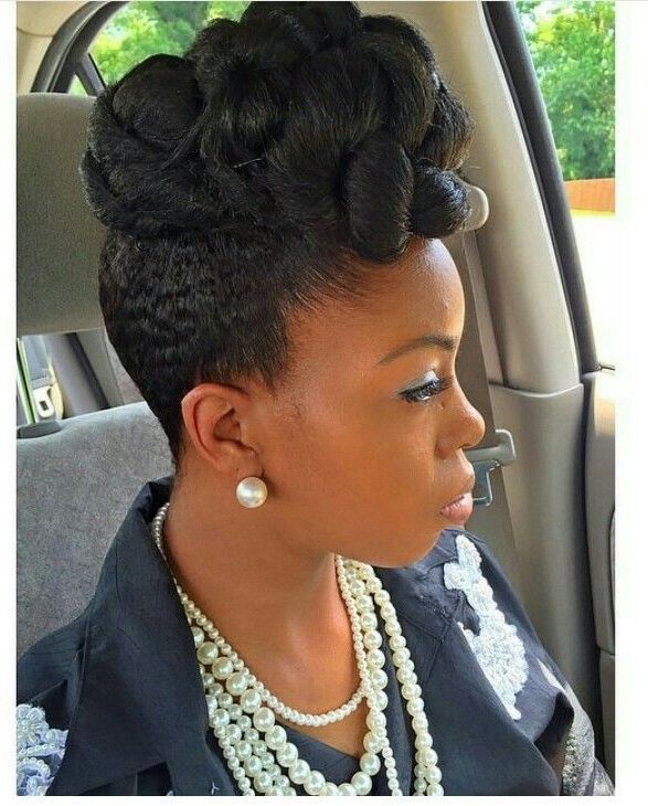 Natural Hair Updo Pinup | Natural Hair Me | Pinterest | Natural Hair With Most Popular Updo Hairstyles For Natural Black Hair (View 5 of 15)