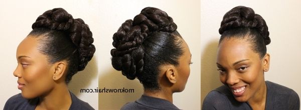 Natural Hairstyles For Hairstyles With Kanekalon Hair Easy Throughout Newest Updo Hairstyles Using Kanekalon Hair (View 5 of 15)