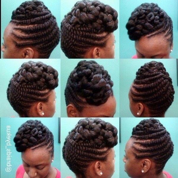 Natural Two Strand Twist Updo With Extension Hair Included | Beauty With Most Popular Two Strand Twist Updo Hairstyles (Photo 15 of 15)