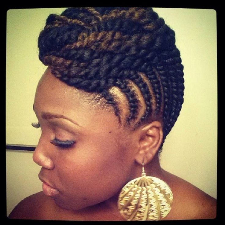 Pinchelette Davis On Hairstyles | Pinterest | Protective Styles For Most Up To Date Two Strand Twist Updo Hairstyles (View 5 of 15)