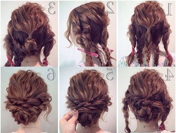 Prom Hairstyles, Curly Hair Updos, Hacks, How To, Pictures Inside Current Easy Updo Hairstyles For Curly Hair (Photo 4 of 15)