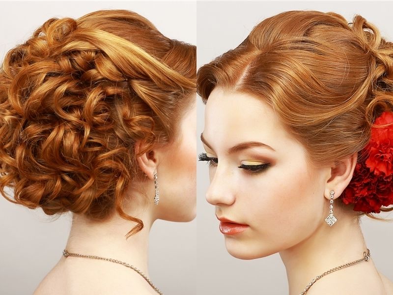 Prom Updo Hairstyle For Diamond & Oval Faces 2018 Regarding Most Current Spiral Curl Updo Hairstyles (Photo 6 of 15)
