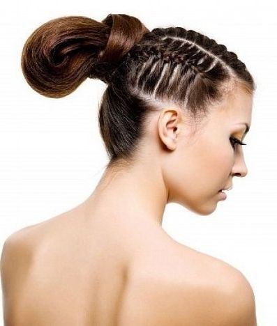 Prom Updo Hairstyles With Cute Bun And Braids For Long Straight Hair For Most Recently Easy Updo Hairstyles For Long Straight Hair (Photo 15 of 15)
