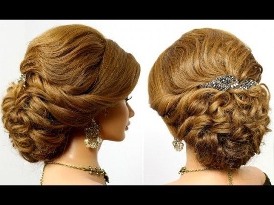 Romantic Wedding Prom Updo, Hairstyle For Medium Long Hair With Prom For Newest Medium Hair Prom Updo Hairstyles (Photo 8 of 15)