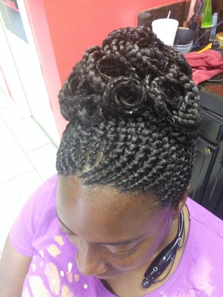 Scalp Braids , Updo , Pin Up , Style – Yelp In Most Recently Scalp Braids Updo Hairstyles (Photo 3 of 15)