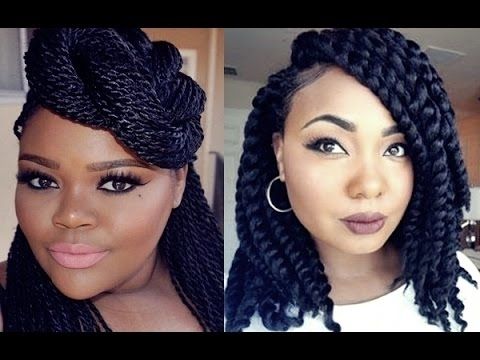 Senegalese Twist Crochet Braids For Black Women 2016 – Youtube Inside Most Current Senegalese Twist Styles Updo Hairstyles (View 10 of 15)