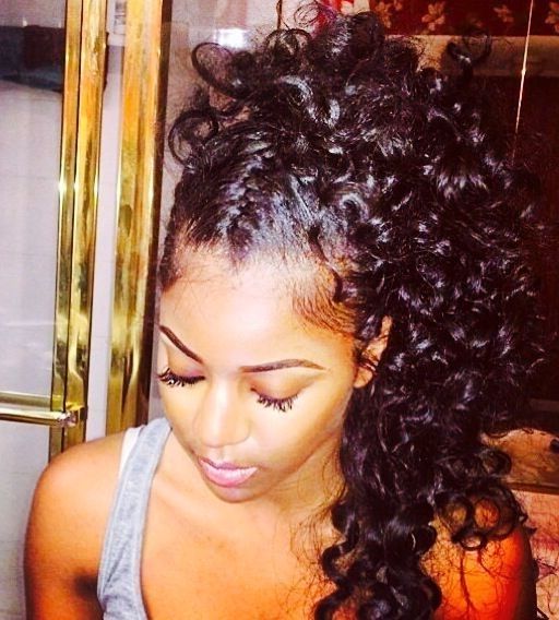 Sew In Styles | Curly #hair #fashion #hairstyle | Hair | Pinterest In Recent Sew In Updo Hairstyles (Photo 11 of 15)