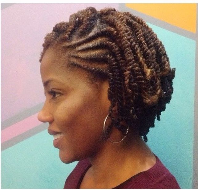 She Used Flat Twists To Create Fabulous Summer Curls On Short With 2018 Flat Twist Updo Hairstyles On Natural Hair (Photo 8 of 15)