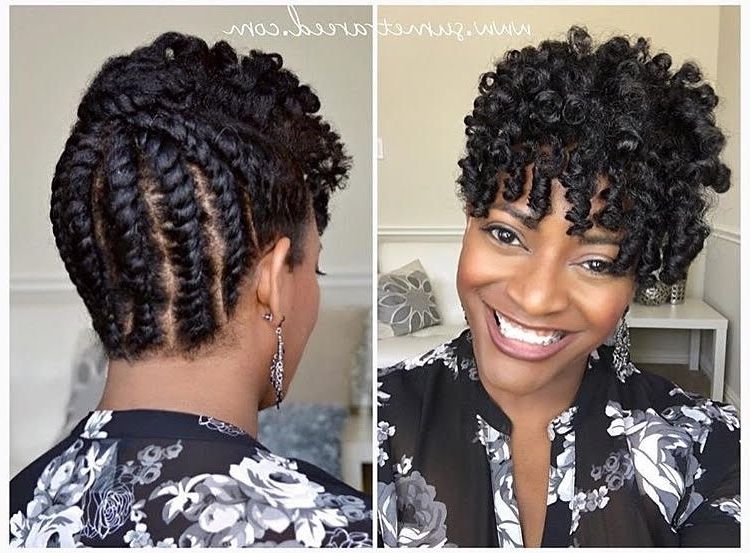Simple Flat Twist Updo For Natural Hair | Curlynikki | Natural Hair Care In Most Recently Updos For Long Natural Hair (Photo 2 of 15)